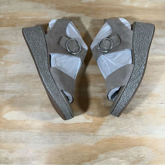 Sofft Faedra Light Grey Ankle Strap Sandals Women’s Size 10 - Picture 3 of 7